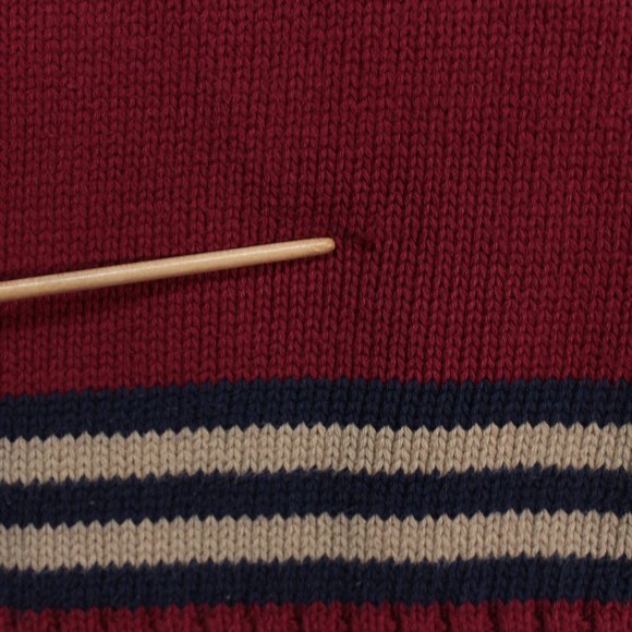 Vintage Eddie Bauer Sweater Men's Medium Red Long Sleeve Striped - Picture 5 of 12